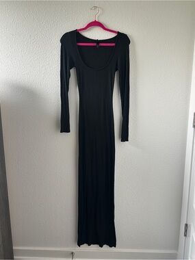 white cotton long sleeve maxi dress Jessalynn Cut-Out Long Sleeve Maxi Dress White